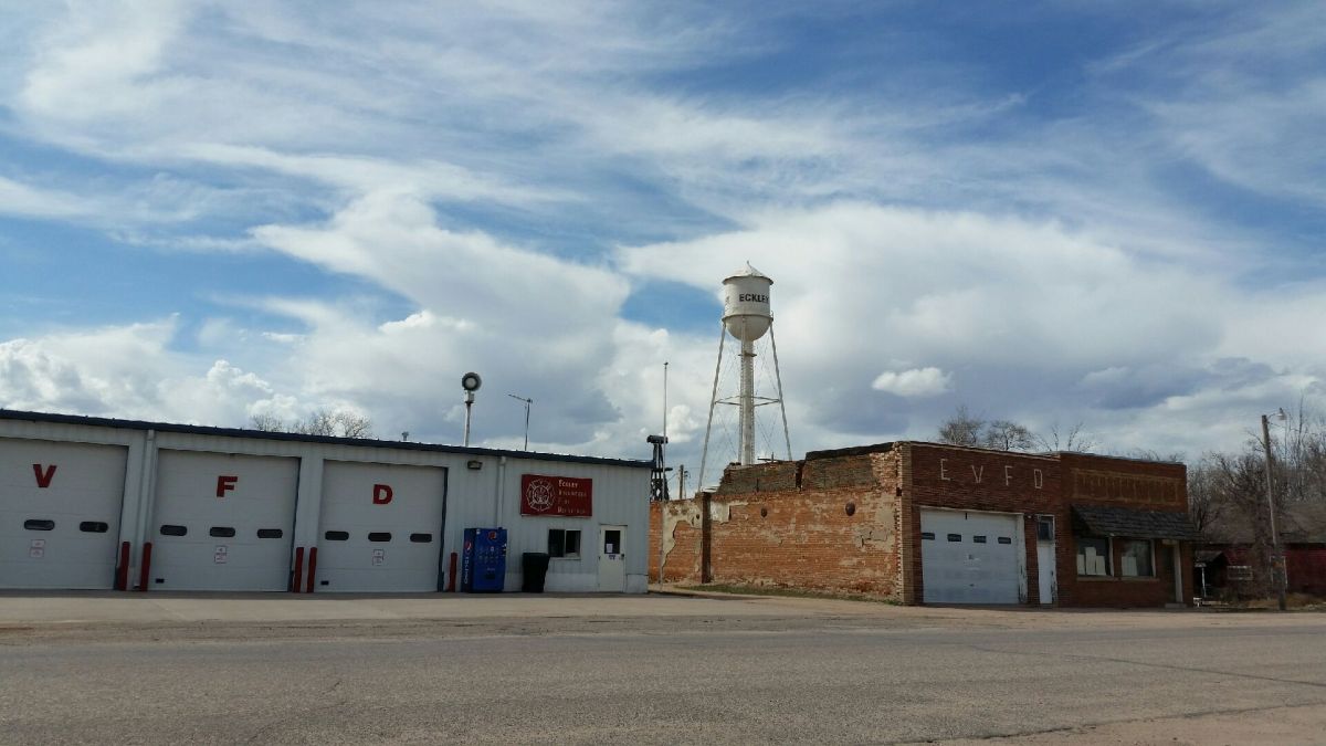 fire hall and water tower